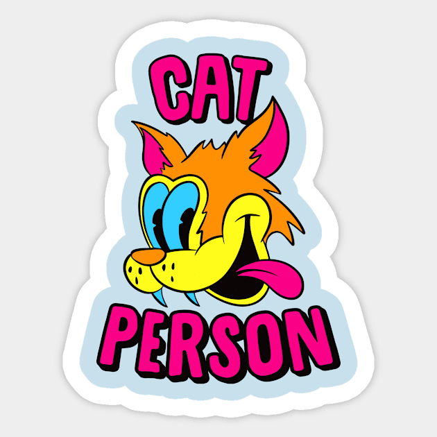 Cat Person Sticker by JIMBOT